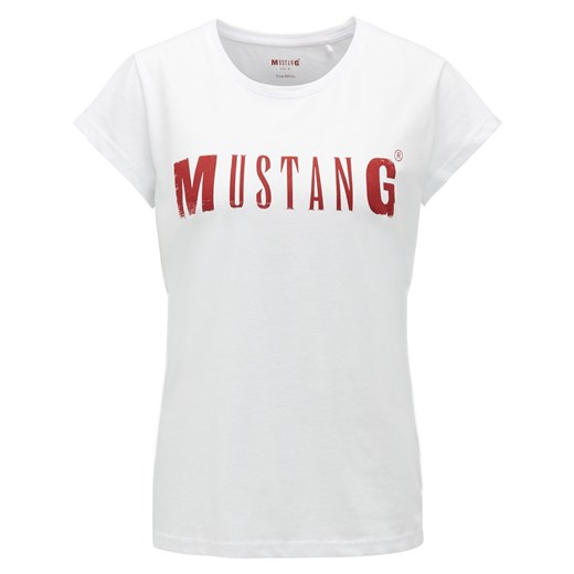 Bluzka damska biała Mustang z krótkim rękawem 
