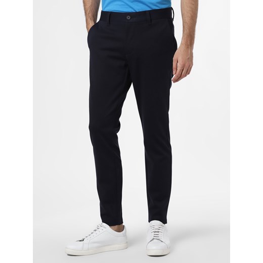 Only&Sons Spodnie Mężczyźni granatowy jednolity ze sklepu vangraaf w kategorii Spodnie męskie - zdjęcie 85099942
