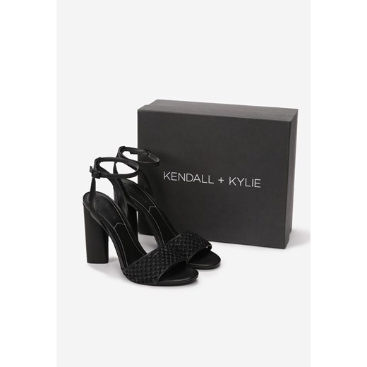 Czarne Sandały Kendall + Kylie Shiny Leather  Renee 40 renee.pl