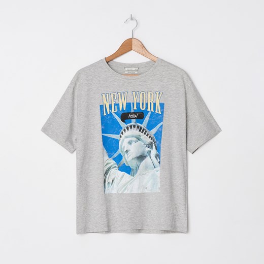 House - Koszulka z nadrukiem New York - Jasny szary House  XS/S 