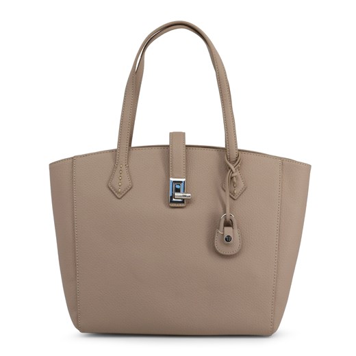 Shopper bag Trussardi ze skóry matowa bez dodatków na ramię elegancka 
