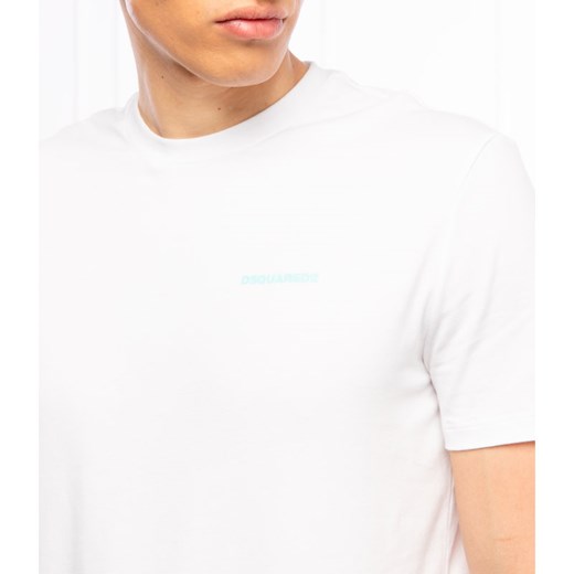 Dsquared2 t-shirt męski biały z krótkimi rękawami 