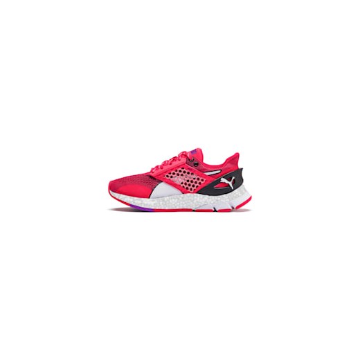 Różowe buty sportowe damskie Puma do biegania gładkie wiązane na płaskiej podeszwie 