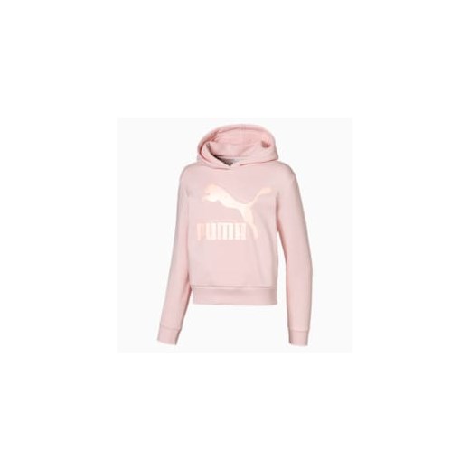 Puma bluza dziewczęca w nadruki różowa bawełniana