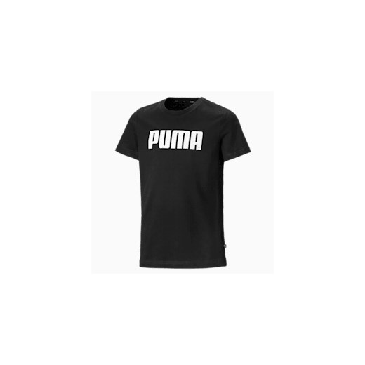 T-shirt chłopięce czarny Puma z krótkim rękawem 