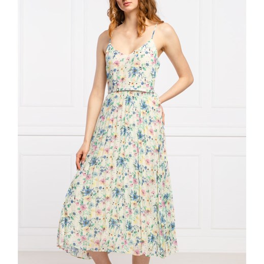 Sukienka Pepe Jeans na ramiączkach wielokolorowa w kwiaty maxi na lato 