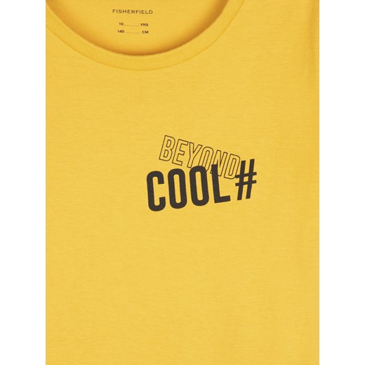 T-shirt chłopięce Gate z krótkim rękawem żółty w nadruki z krótkimi rękawami 