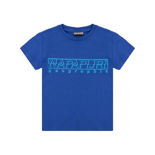 T-shirt chłopięce Napapijri na lato niebieski 