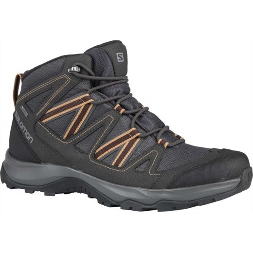 Brązowe buty trekkingowe męskie Salomon gore-tex na zimę 