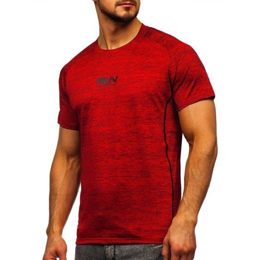 T-shirt męski Denley z krótkim rękawem czerwony 
