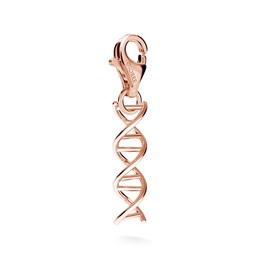Wzór DNA srebrny charms 925 : Kolor pokrycia srebra - Pokrycie Różowym 18K Złotem  Giorre  