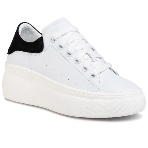 Sneakersy BALDACCINI - 13530/1 Biały/Czarny Zamsz   36 eobuwie.pl