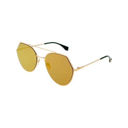 Damskie okulary przeciwsłoneczne w kolorze żółto-złotym
