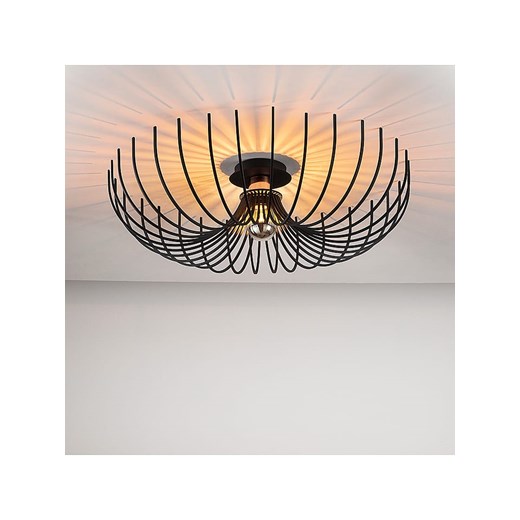 Lampa sufitowa "Aspendos" w kolorze czarnym - Ø 56 cm Opviq  OneSize promocyjna cena Limango Polska 