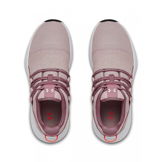 Buty sportowe damskie Under Armour z gumy różowe bez wzorów płaskie 