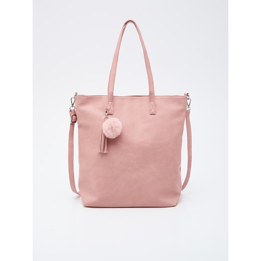 Shopper bag Sinsay różowa na ramię 
