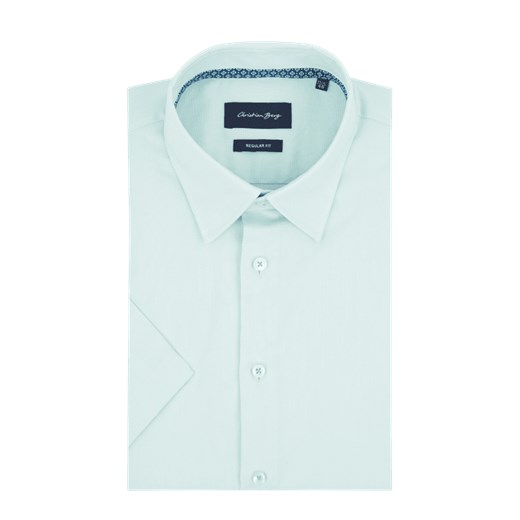Koszula biznesowa o kroju regular fit z tkaniny Oxford z krótkim rękawem Christian Berg Men  41 Peek&Cloppenburg 