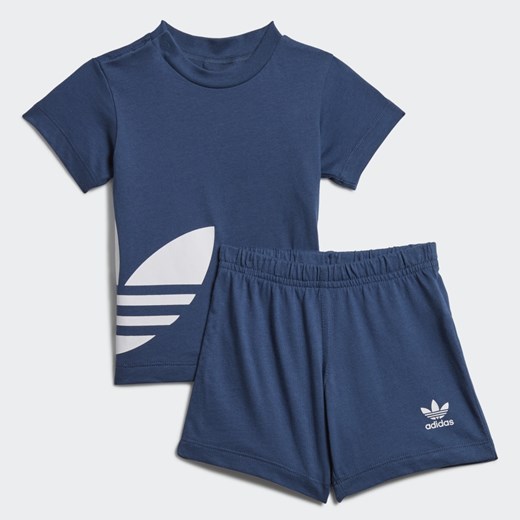Niebieska odzież dla niemowląt Adidas z dzianiny unisex 