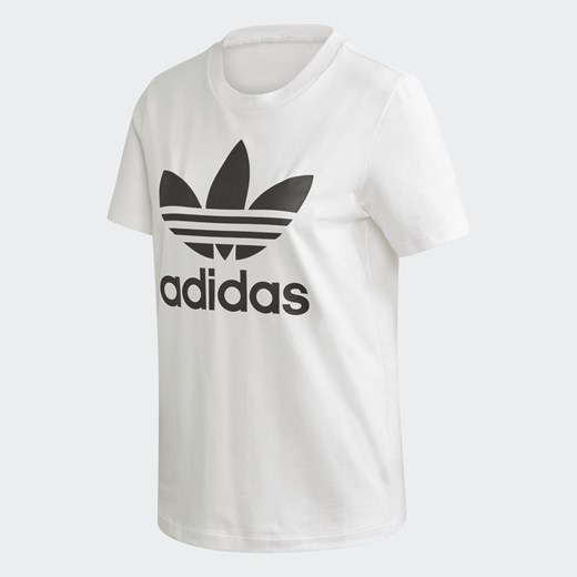 Bluzka damska Adidas z okrągłym dekoltem biała 