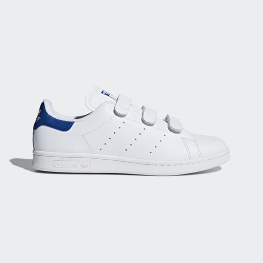 Białe buty sportowe męskie Adidas na wiosnę na rzepy 