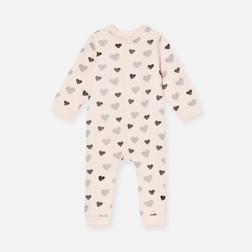 Odzież dla niemowląt różowa Sinsay w nadruki dla dziewczynki 