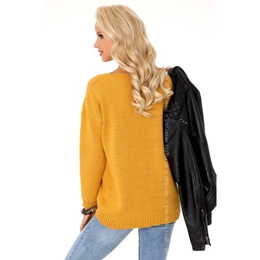 Merribel sweter damski żółty 