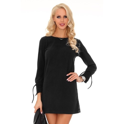 Mariabela Black 85240 sukienka mała czarna ze sklepu Świat Bielizny w kategorii Sukienki - zdjęcie 85530801