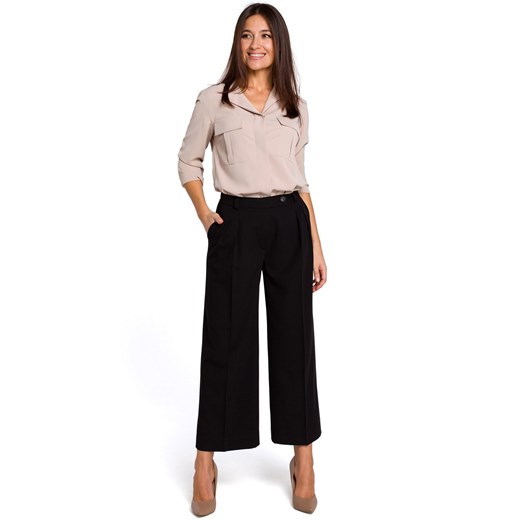 S139 Spodnie cullotes - czarne ze sklepu Świat Bielizny w kategorii Spodnie damskie - zdjęcie 85535244