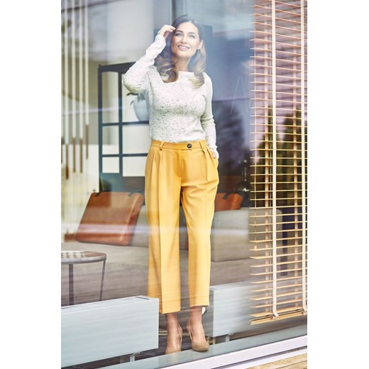 S139 Spodnie cullotes - żółte ze sklepu Świat Bielizny w kategorii Spodnie damskie - zdjęcie 85535251