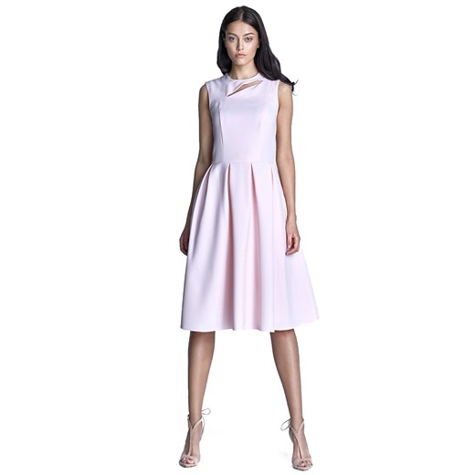 Sukienka midi - róż - S73 Nife  XXL (44) Świat Bielizny