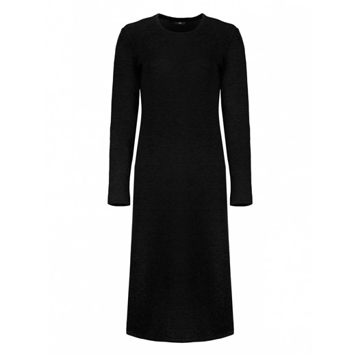 Sukienka dzianinowa z rozcięciami po bokach - czarny - S121 Nife  L (40) Świat Bielizny