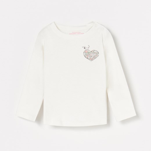 Reserved odzież dla niemowląt bawełniana biała w abstrakcyjnym wzorze 