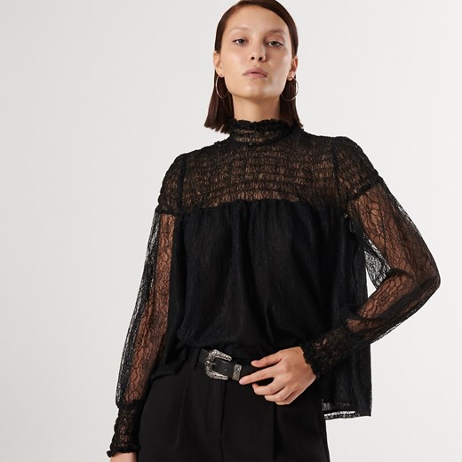 Bluzka damska Reserved w wiktoriańskim stylu z koronką z długimi rękawami 