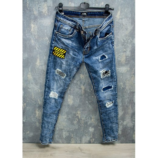 Spodnie jeansowe slim męskie granatowe Recea Recea  XL Recea.pl