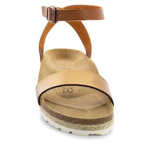 Skórzane sandały "Wellington" w kolorze jasnobrązowym