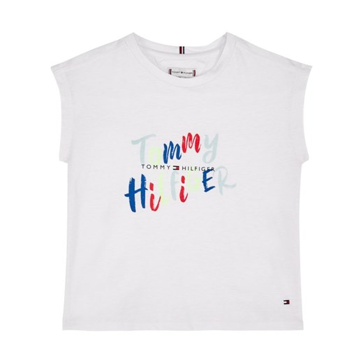 Bluzka dziewczęca Tommy Hilfiger z krótkim rękawem 