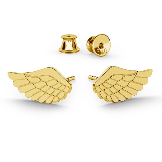 Kolczyki skrzydła anioła srebro złocone - basic Hebe   GIORRE