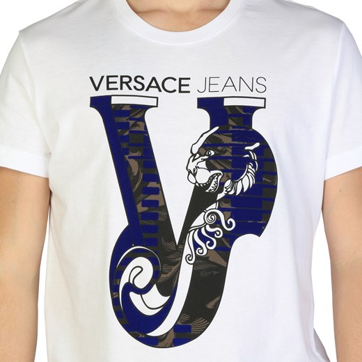 T-shirt męski Versace Jeans w nadruki 