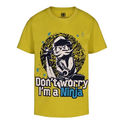 T-shirt chłopięce żółty Lego Wear z krótkim rękawem 