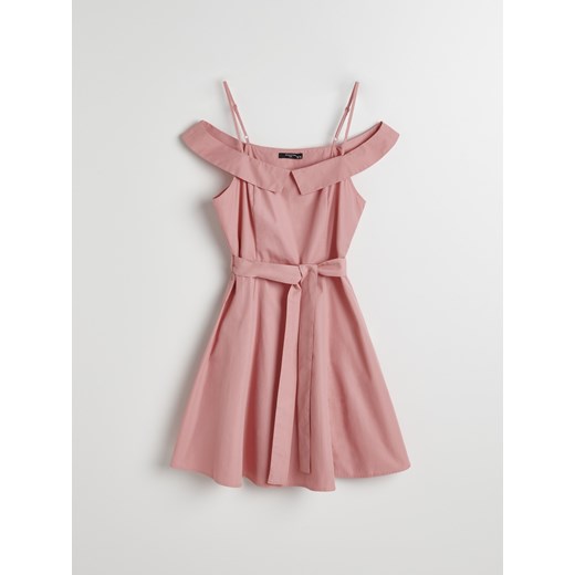 Reserved - Sukienka z odkrytymi ramionami - Różowy  Reserved 36 