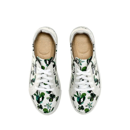 Sneakersy w kolorze biało-zielonym