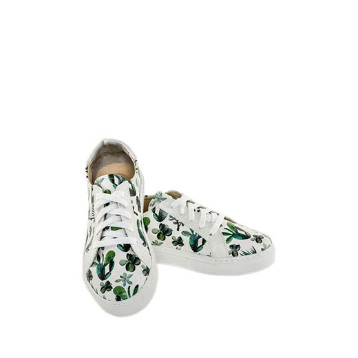 Sneakersy w kolorze biało-zielonym