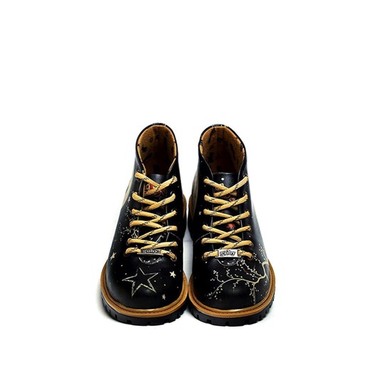 Goby Trzewiki w kolorze czarnym ze wzorem