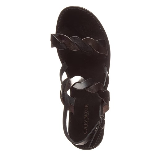 Skórzane sandały w kolorze czarno-miedzianym