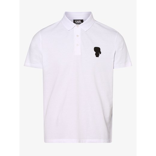 KARL LAGERFELD - Męska koszulka polo, biały Karl Lagerfeld  XL vangraaf