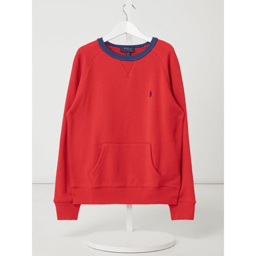 Czerwona bluza chłopięca Polo Ralph Lauren Childrenswear bez wzorów na zimę 