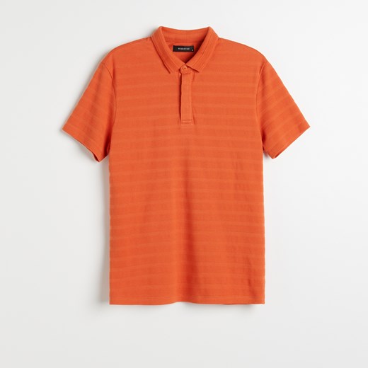 Pomarańczowa t-shirt męski Reserved z krótkim rękawem 