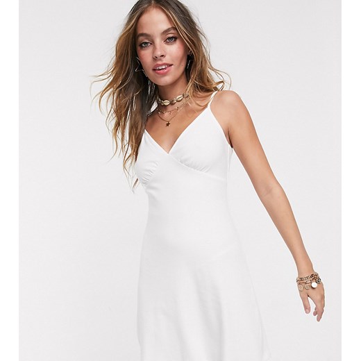 Sukienka Asos biała mini na ramiączkach 