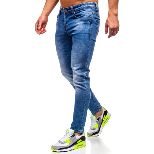 Granatowe spodnie jeansowe męskie skinny fit Denley KX507