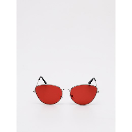 Sinsay - Okulary przeciwsłoneczne z barwionym szkłem - Czerwony
